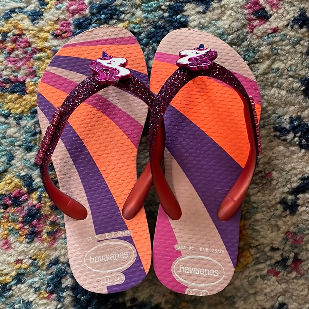 Havianas unicorn flip flops